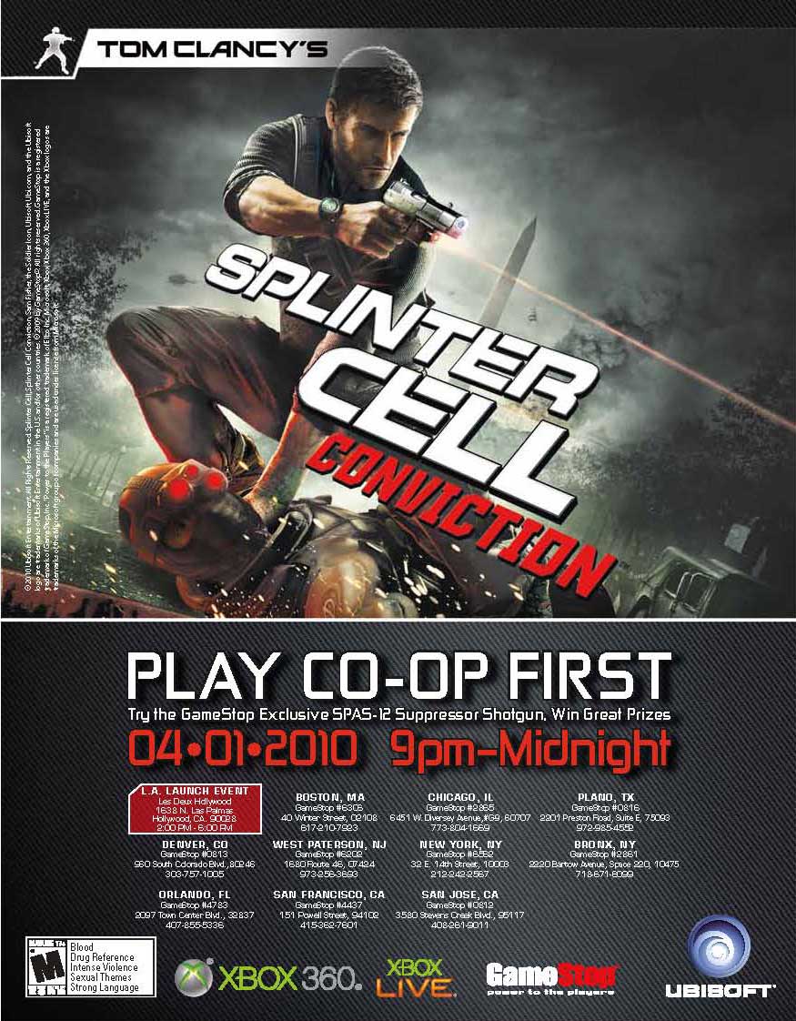 Co-Optimus - News - Splinter Cell Conviction's Co-Op Design: Core  Principles To Encourage Co-Op Behavior